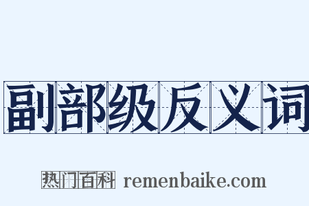 副部级反义词是什么意思的图片
